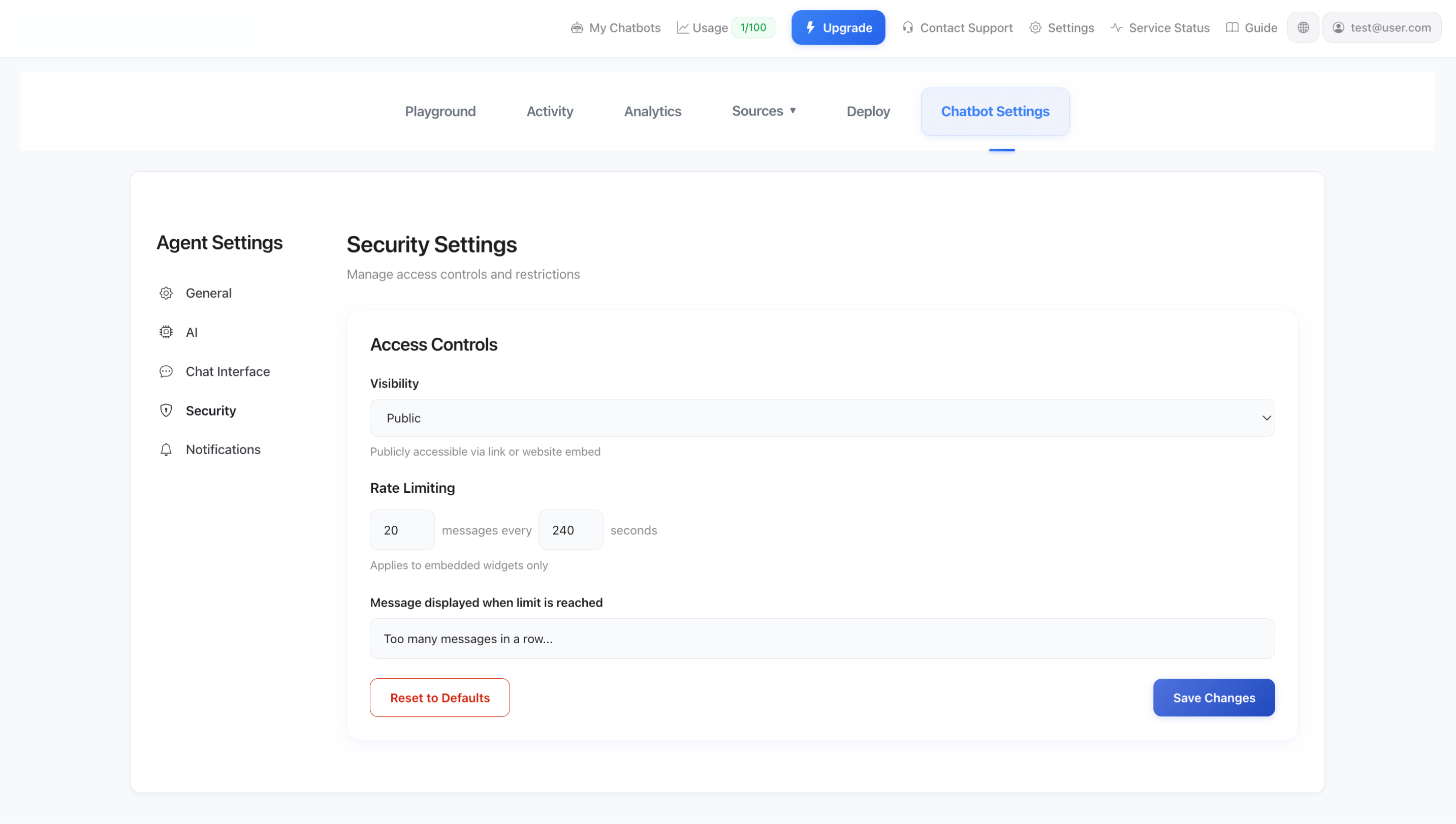 Sikkerhedsindstillinger